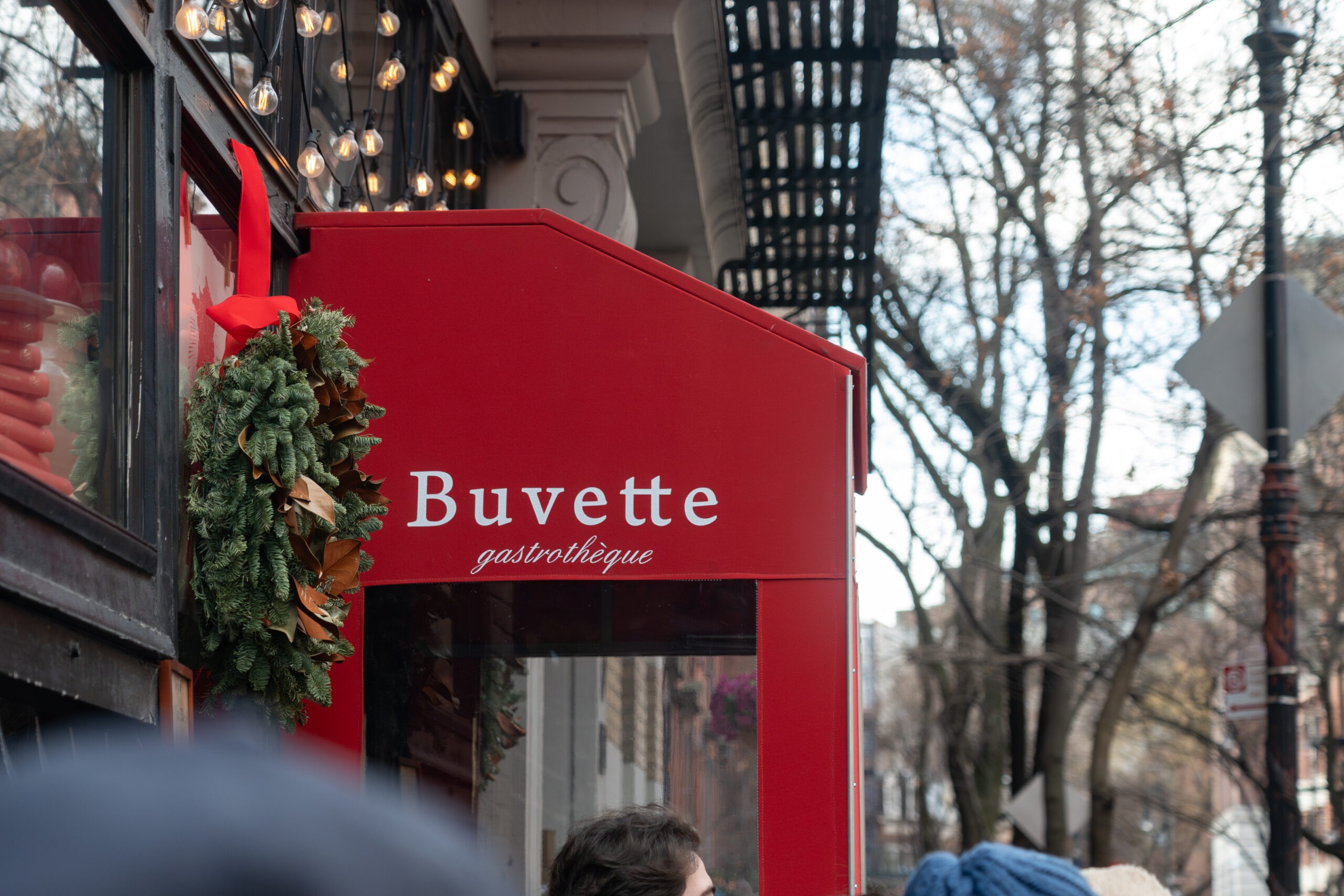 Devanture buvette restaurant New York